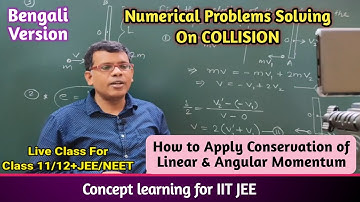Numerical solving on Collision | Concept on conservation of Linear & Angular Momentum | IIT JEE.