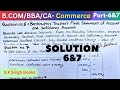 Bankruptcy Trustee&#39;s Final Statement Of Acoount And Deficiency Account || Question 6 &amp; 7 || BCOM