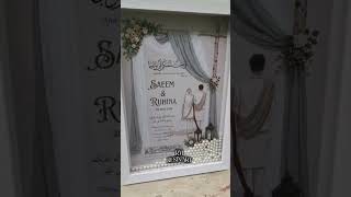 Nikah Frame ✨💥 Customize Frame ✨🤍#rm #resinart #trending #viral #youtubeshorts