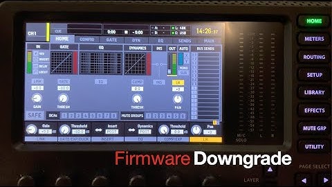 X32/M32 Firmware downgrade v4.0 to 3.11