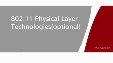 802.11 Physical Layer Technologies