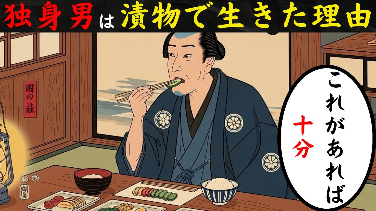 なぜ江戸の独身男は漬物で生きていたのか？寂しさと空腹を満たした理由とは…【江戸時代の庶民】