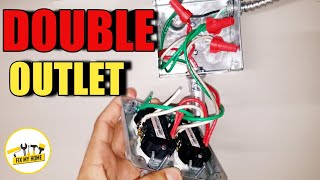 how to wire a double duplex outlet