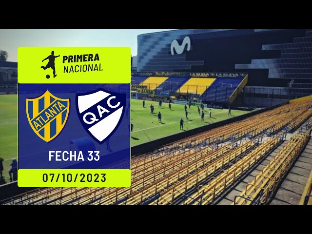 🔴 ATLANTA vs QUILMES en VIVO, Fecha 33 - Primera Nacional