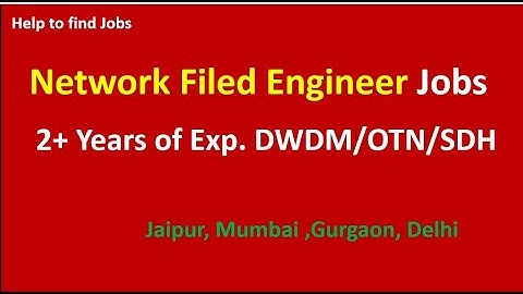Network Filed Engineer Engineer job #DWDM #Fiber #telecom ROADM | OTN #roadm #otn