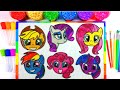 My little pony Jelly glitter  painting stickers -A Amizade É Mágica Desenho de glitter