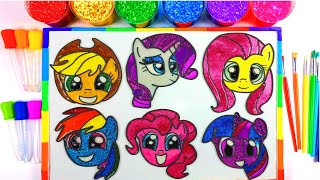 My little pony Jelly glitter  painting stickers -A Amizade É Mágica Desenho de glitter