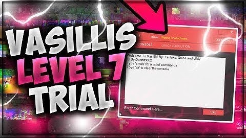 LEVEL 7 ✔️ INSANE ROBLOX EXPLOIT - VASILLIS TRIAL (WORKING) LUA C EXECUTOR, QUICK CMDS, & MORE ✔️