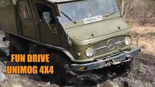 FUN DRIVE UNIMOG 404 | 4X4 OFF ROAD MUD AND HILL CLIMB by TRUCK GARAGE 1,859 views 2 years ago 9 minutes, 31 seconds