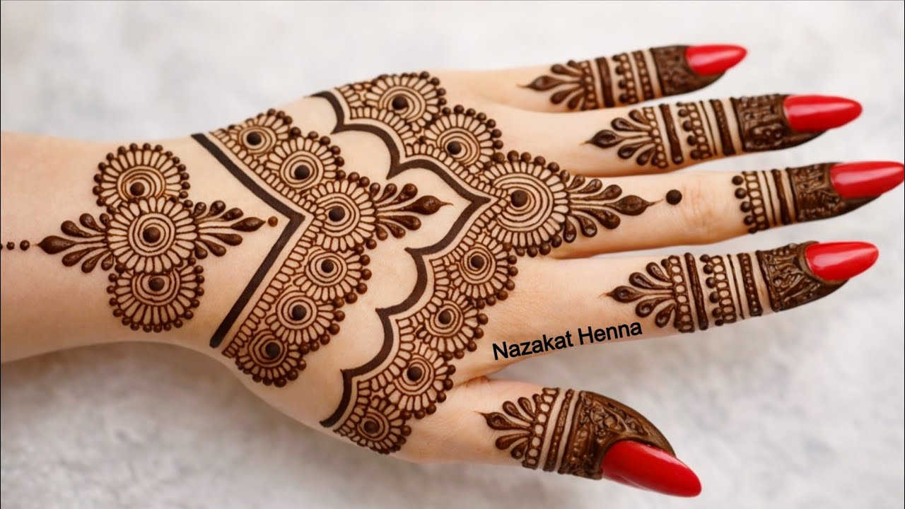 Beautiful Easy Mehndi design | Stylish back hand mehndi design | Simple Mehandi design | Mehndi 