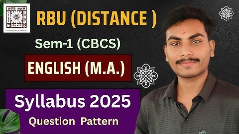 RBU (Rabindra Bharati University) PG ENGLISH CBCS Sem-1 Syllabus, Strategy and Suggestions 2025