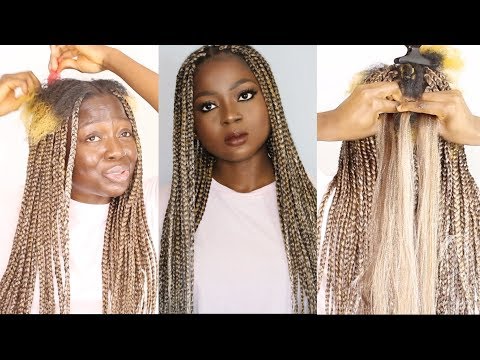easy-diy-brown/blonde-highlights-box-braids