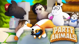 FURROS PELEANDO, EL JUEGO 🐶🥊 - Party Animals | Roier ft. Cellbit, ElMariana, Spreen, Rivers, Aldo