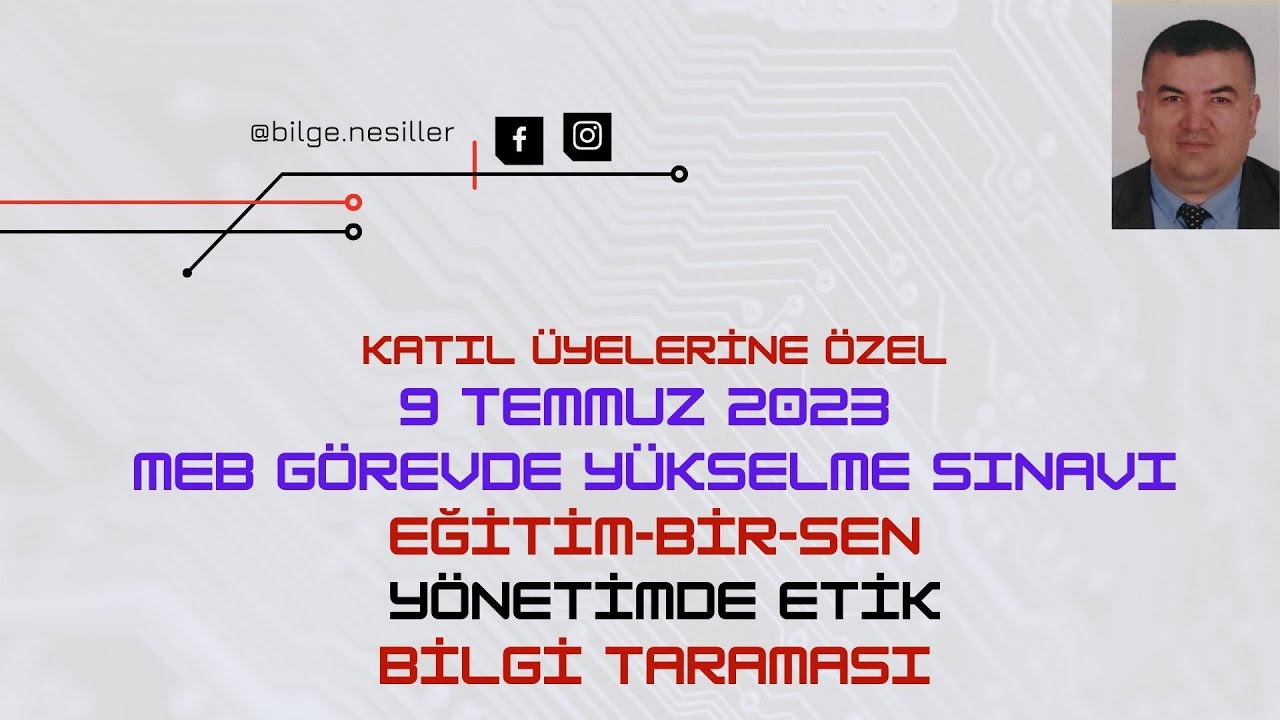 2023 GYS YÖNETİMDE ETİK EĞİTİM BİR SEN BİLGİ TARAMASI