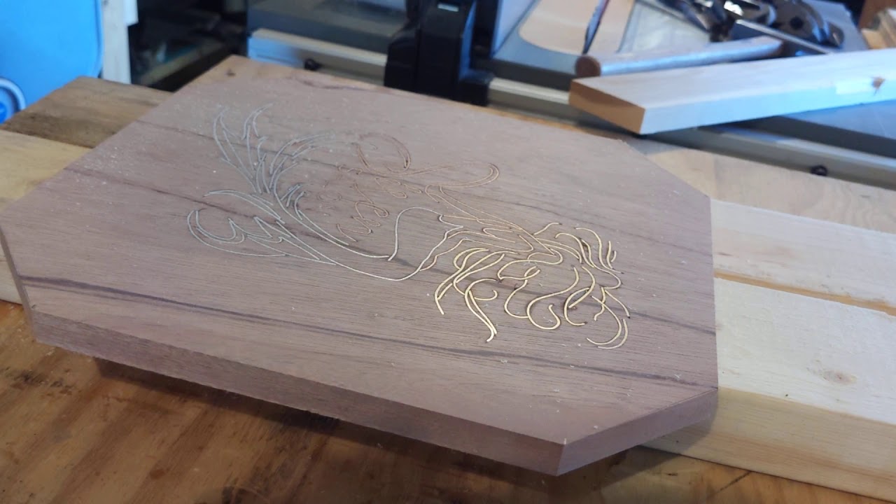 Wire inlay project. Sanding and routering. - YouTube
