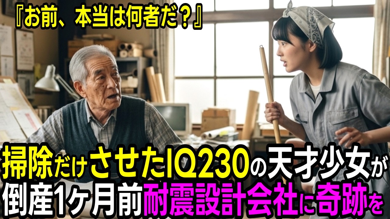 小さな設計事務所の中卒清掃員をゴミ扱いしたエリート設計士、わずか30分後にIQ230の天才と判明し土下座する羽目に