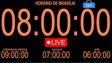 🕒 LIVE HORA CERTA 24/7 | RELÓGIO AO VIVO  UTC-3 (HORÁRIO DE BRASÍLIA) HORA OFICIAL DE BRASÍLIA