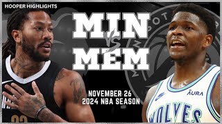 Minnesota Timberwolves vs Memphis Grizzlies Full Game Highlights | Nov 26 | 2024 NBA Season