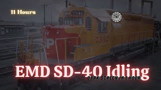 Emd Sd-40 Idling 11 Hours - Dark Screen In 1 Hour