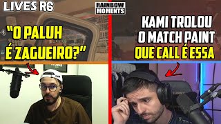 IGOR COMENTANDO SOBRE O PALUH, RAZAH TILTANDO COM A CALL DO KAMI - MELHORES MOMENTOS LIVES R6