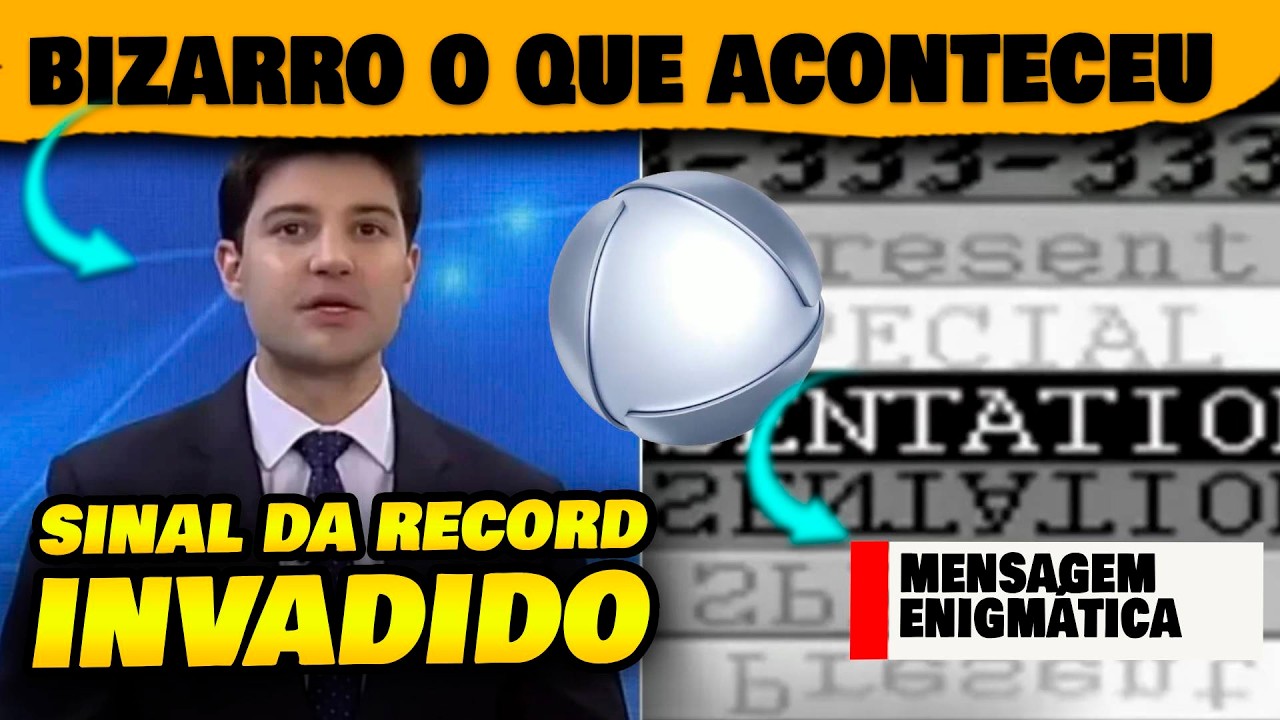🚨BIZARRO! Record sofre ataque hacker e tem sinal invadido com mensagem enigmática