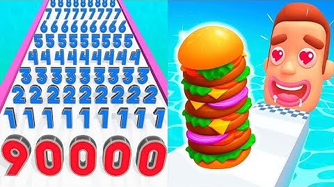 Sandwich Runner VS Number Masters 3D - All Levels SpeedRun Gameplay Android iOS Ep1