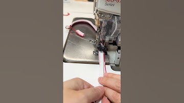 Fabric wrapping elastic. 1” strap for 5’8” elastic here #sewing #swimwear #tutorial