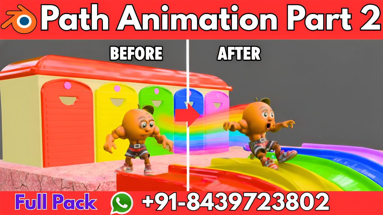 [Part 2] How to animate path curve animal crossing fountain in blender