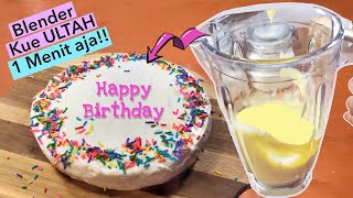 SUPER EASY!! Only 1 MIN! Make a Birthday Cake Using a Blender, Delicious and Soft!! screenshot 5