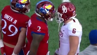 Baker Mayfield Vs. Kansas (No Handshake, Cheap Shot, Crotch Grab, Cursing, And More)