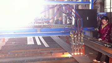 CNC Gantry flame cutting machine light gantry with strip torches