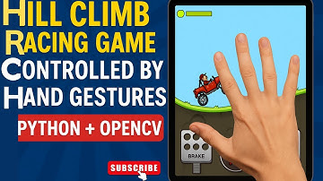 Hill Climb Racing Game Controlled by Hand Gestures using Python + OpenCV! 