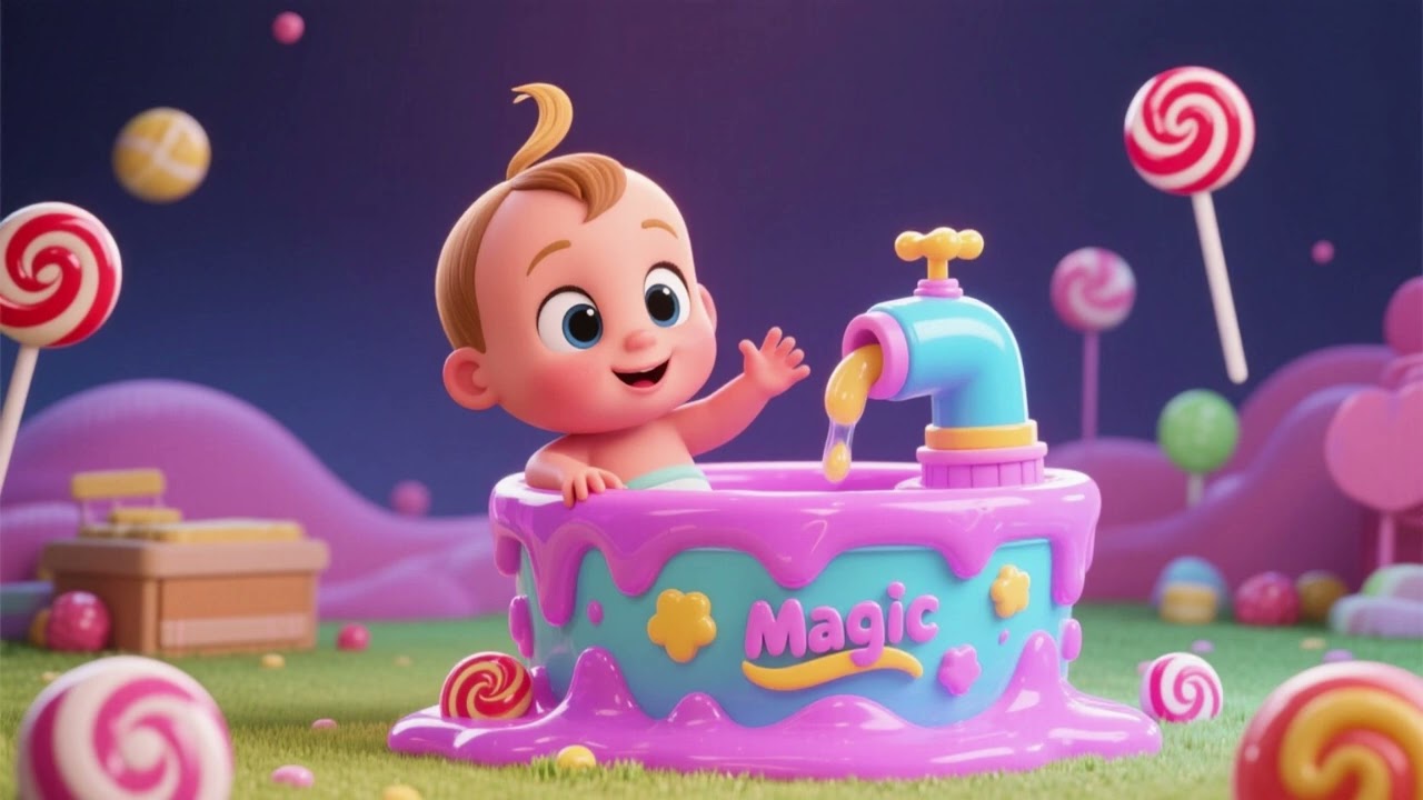 Magic Slime Tub Candy Pump | Kids Songs & Fun Nursery Rhymes