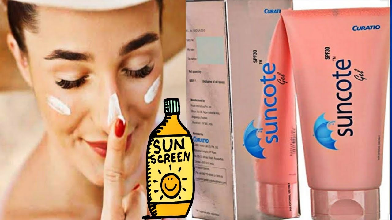 🌞Sunscreen For Oily Skin 🧴Suncote Gel Review In Hindi सन कोट