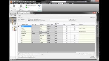 Autodesk Inventor Copy Paste Parameters tool
