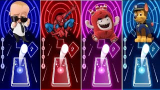 The Boss Spider-Man & Oddbods - Storm Paw Patrol Tiles Hop Game..