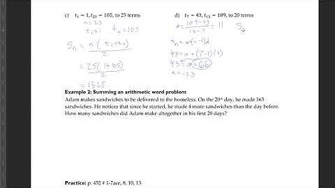 7.5 - Arithmetic Series