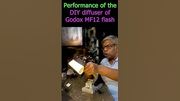 Performance of the DIY diffuser of Godox MF12 flash #shorts