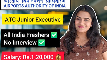 AAI Recruitment 2025 : Airport Authority of India hiring Fresher Graduates as Air Traffic Controller