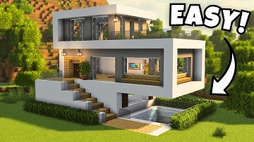 Minecraft: Ultimate Modern House 🏡 | 5 Minute Build Tutorial ⏱️