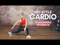 NO REPEAT HIIT STYLE CARDIO // AT HOME LOW IMPACT OR HIGH IMPACT