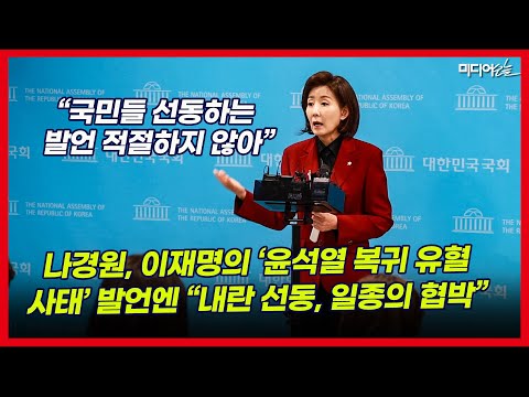 나경원, 탄핵 인용되면 윤 대통령이 승복해야 한다고 보냐는 질문에