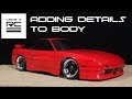 Budget RC Drift Build: Part 4 Adding Decals, Spoiler, Tint, and Body Lines