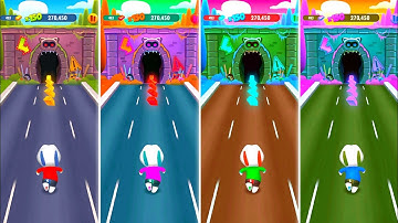 Talking Tom Gold Run - My Talking Hank Runs in The Tunnel Chase The Raccoon Colors Reaction Gameplay