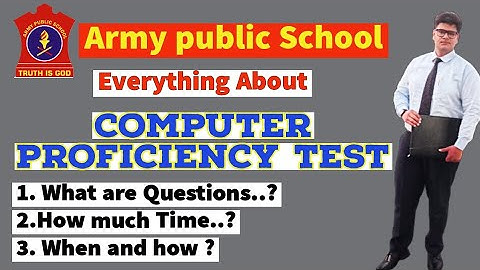 Army Public School Computer Proficiency Test - Aps interview #armyschoolvacancy #apsinterview