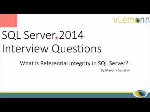 วีดีโอ: ความสมบูรณ์ของการอ้างอิงใน SQL Server คืออะไร