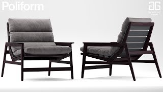 №71. Моделирование кресла " Poliform ipanema ” в 3d max и marvelous designer. №71. Моделирование кресла " Poliform ipanema ” в 3d max и marvelous designer.