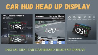 Car HUD Head Up Display | Vehicle Smart HUD Display | Digital Mini Car Dashboard Heads Up Display