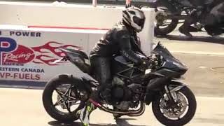H2 Ninja vs Hayabusa - motorcycles drag racing | subscribe channel please