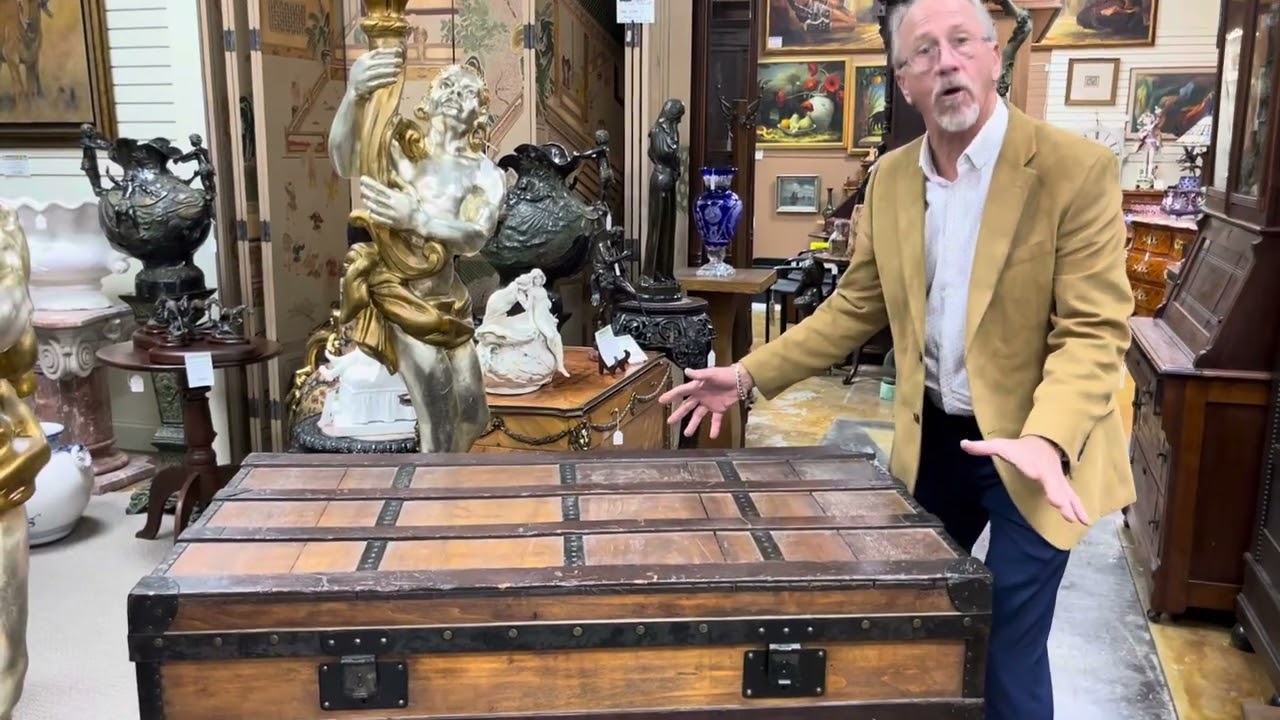 Antique 1871 Louis Vuitton Emballeur Steamer Trunk @GannonsAntiquesandArt